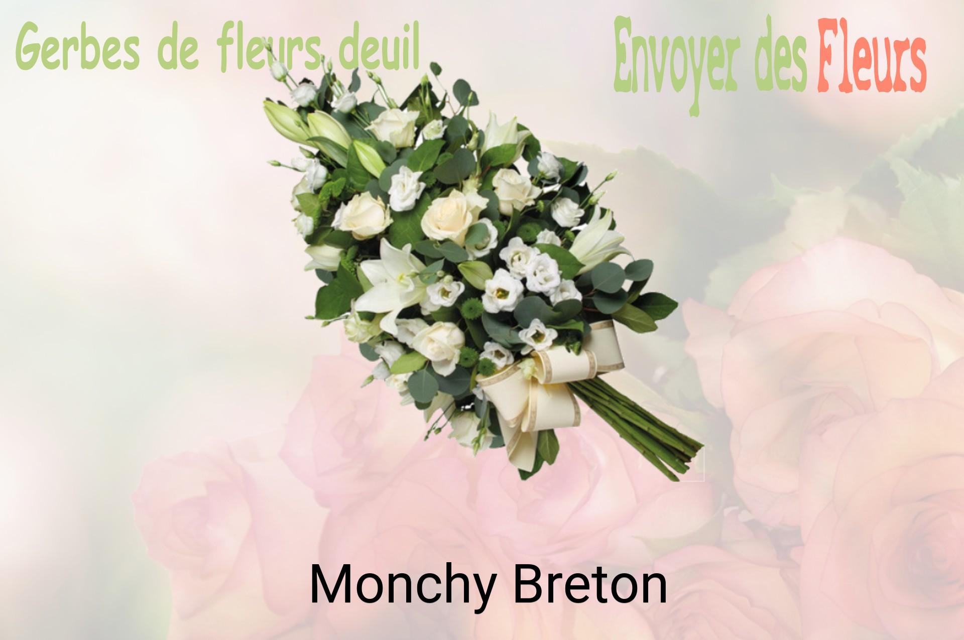 Gerbe de fleurs de deuil livrée à Monchy-Breton